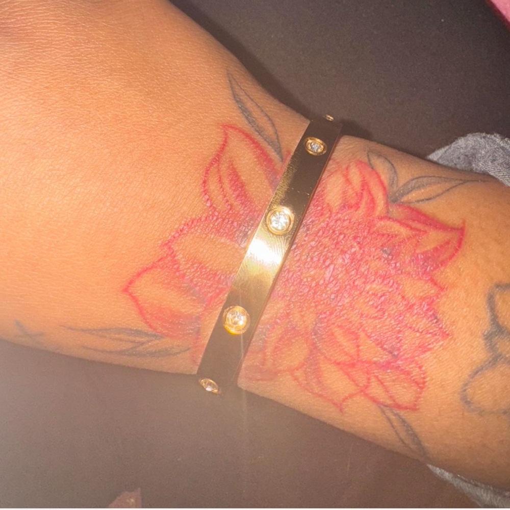 Gold Bracelet with Crystal Accents